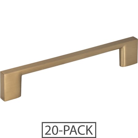 Jeffrey Alexander of the 128 mm Center-to-Center Satin Bronze Square Sutton Cabinet Bar Pull 20PK 635-128SBZ-20